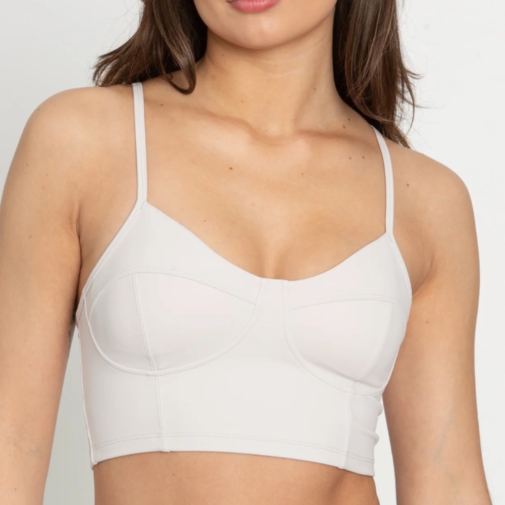 Gold Hinge Smoke Bustier Sports Bra Top